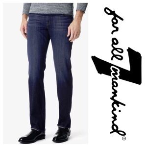 7 For All Mankind Jeans Austyn Relaxed Straight 33‎ x 31” Inseam LA Dark Denim